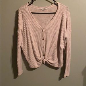 button down tie sweater